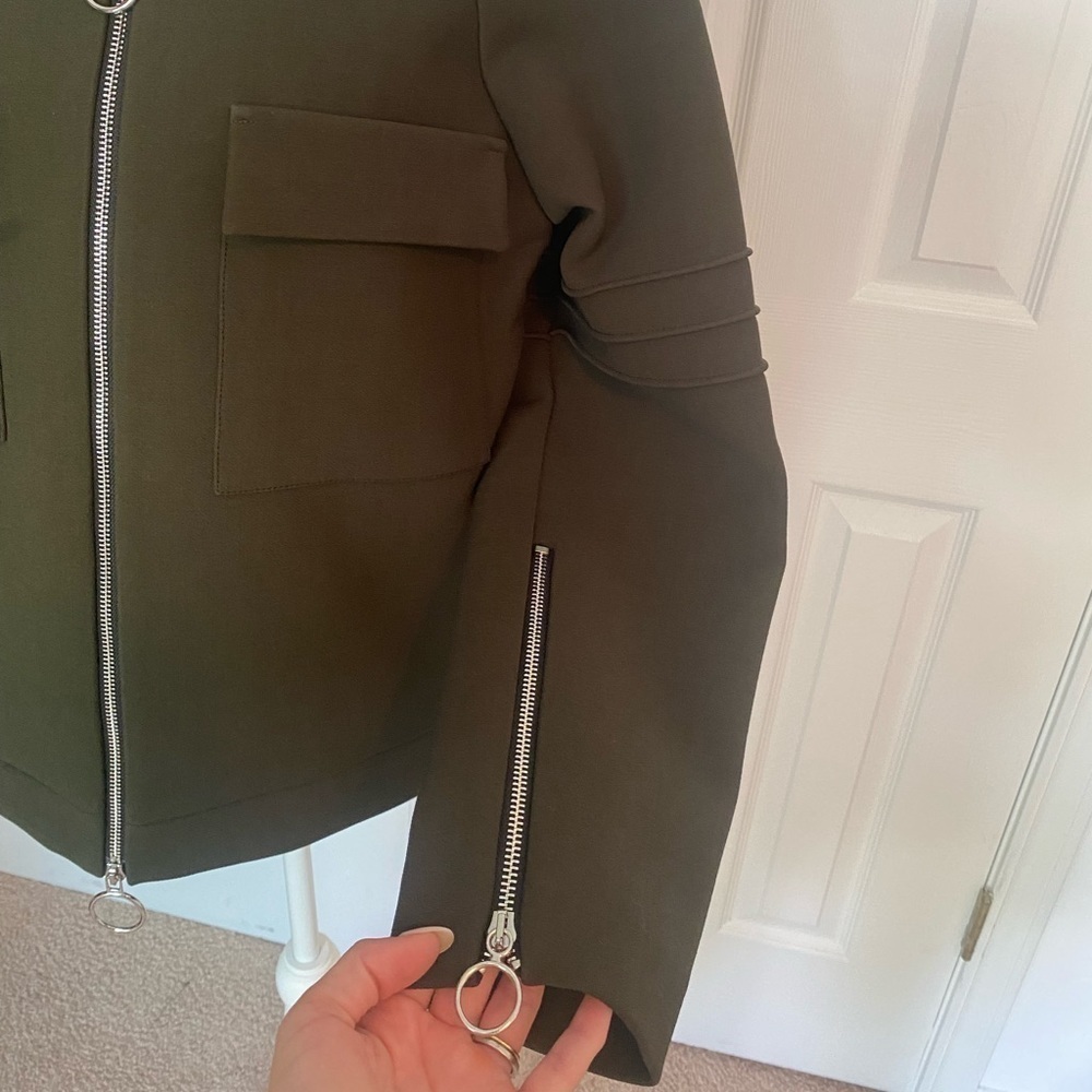 Smarteez- Olive Green Industrial Like Matching Set with Jacket and Jogger Pants - Picture 7 of 16